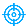 Blue target icon