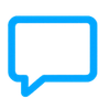 Blue chat bubble icon