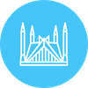Mosque landmark icon