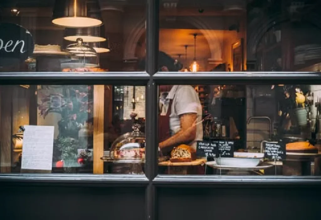 Small business interior and storefront