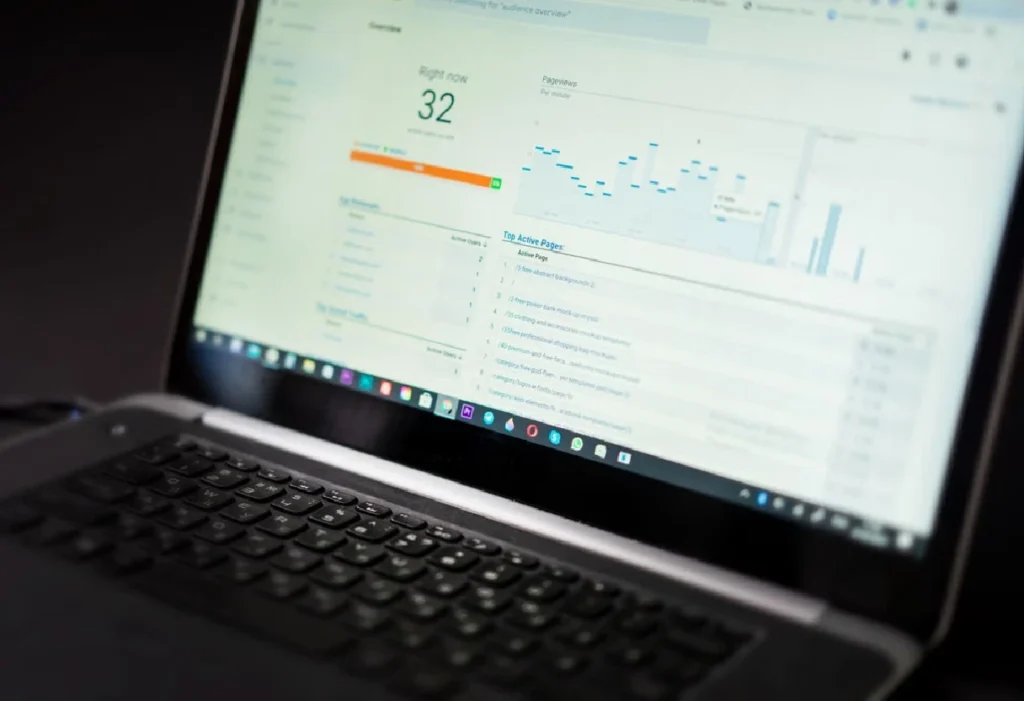 Local SEO strategy on laptop